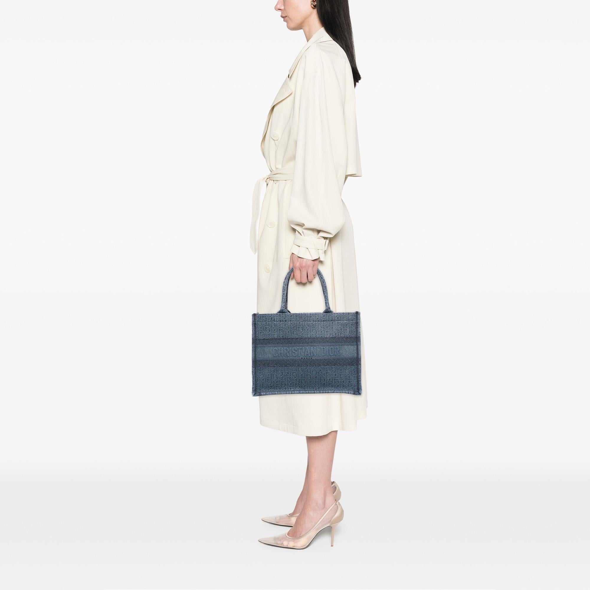 Dior Medium Oblique Denim Book Tote