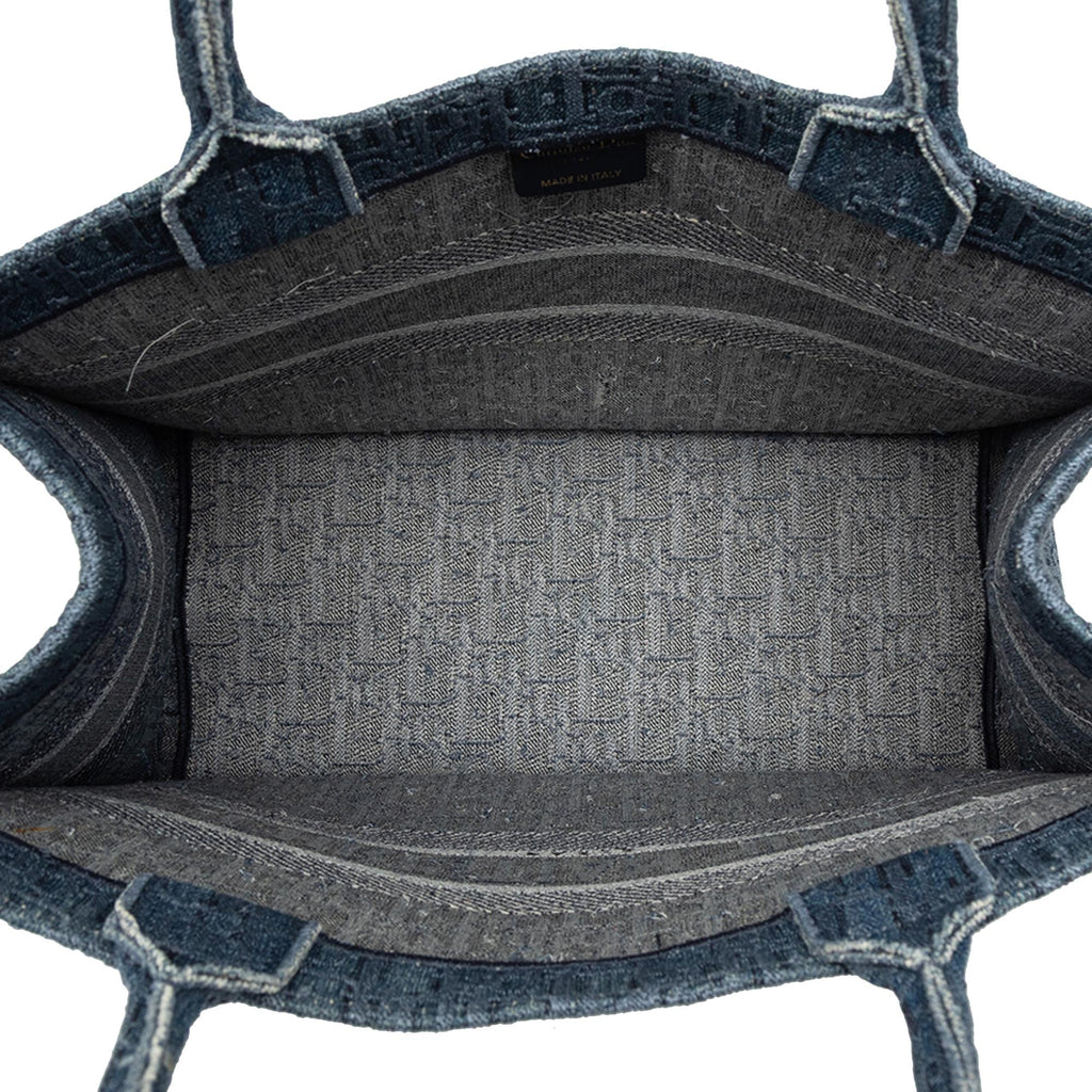 Dior Medium Oblique Denim Book Tote