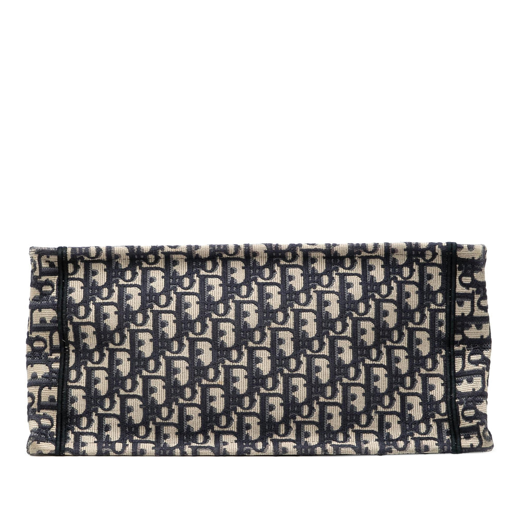 Dior Medium Oblique Embroidered Canvas Book Tote