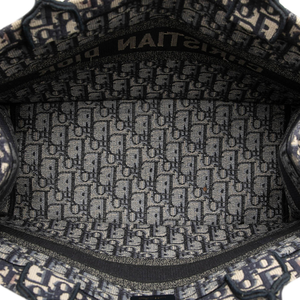 Dior Medium Oblique Embroidered Canvas Book Tote