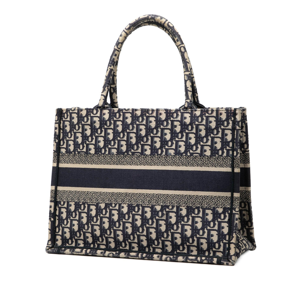 Dior Medium Oblique Embroidered Canvas Book Tote