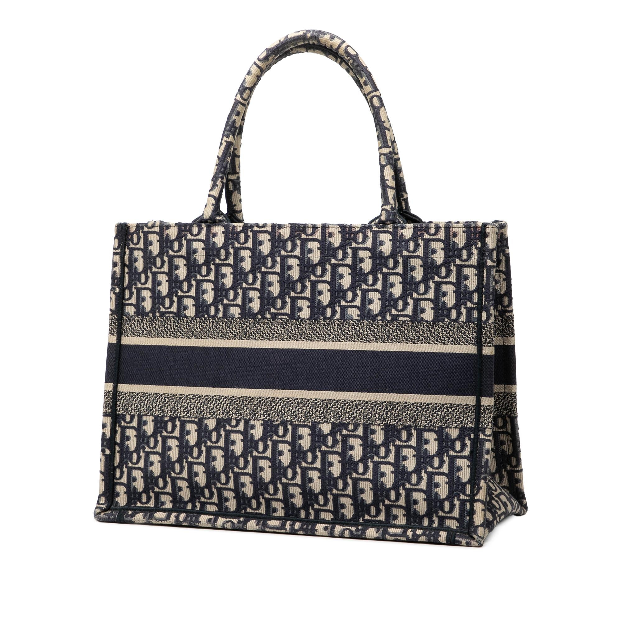 Dior Medium Oblique Embroidered Canvas Book Tote