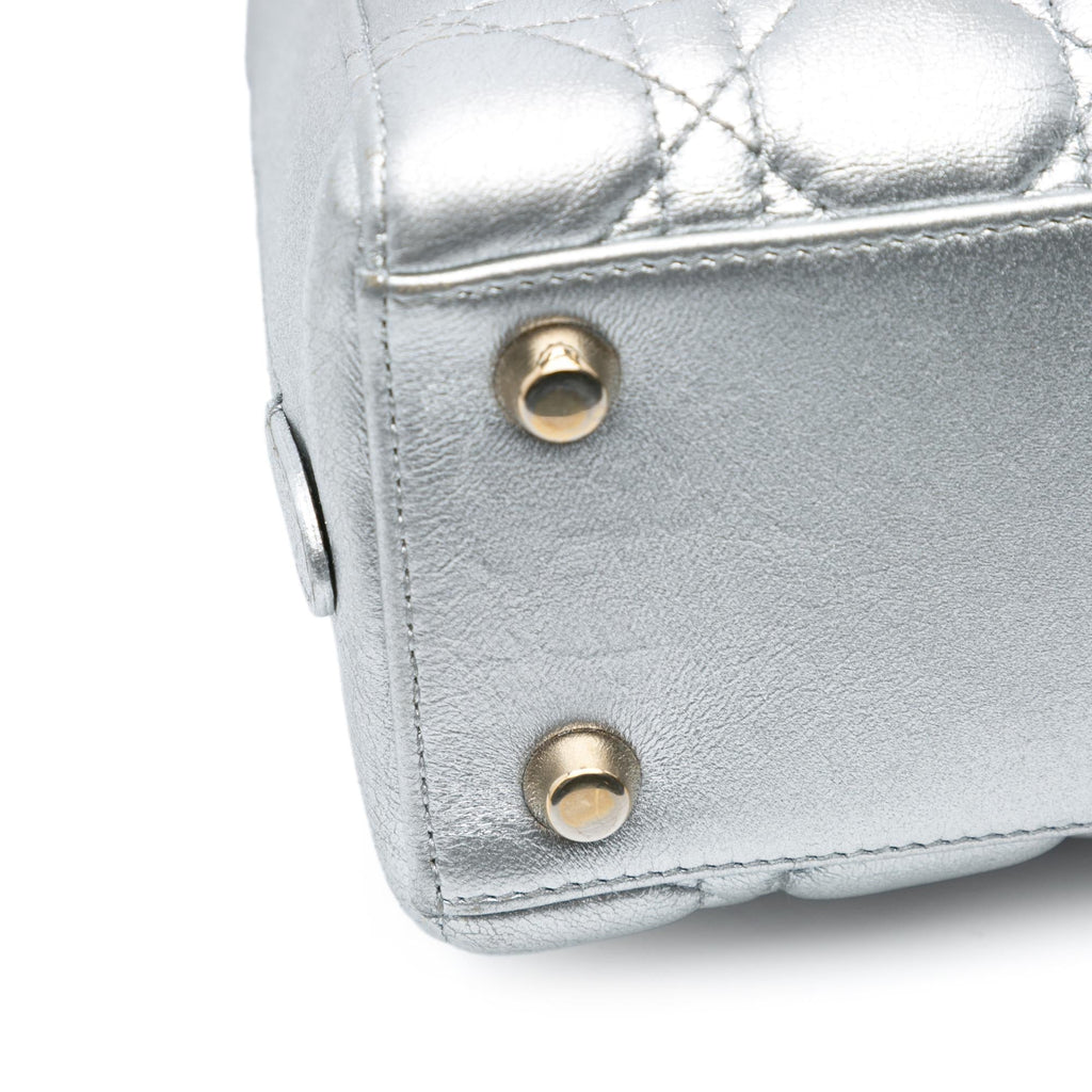 Dior Metallic Lambskin Cannage Lily Tote