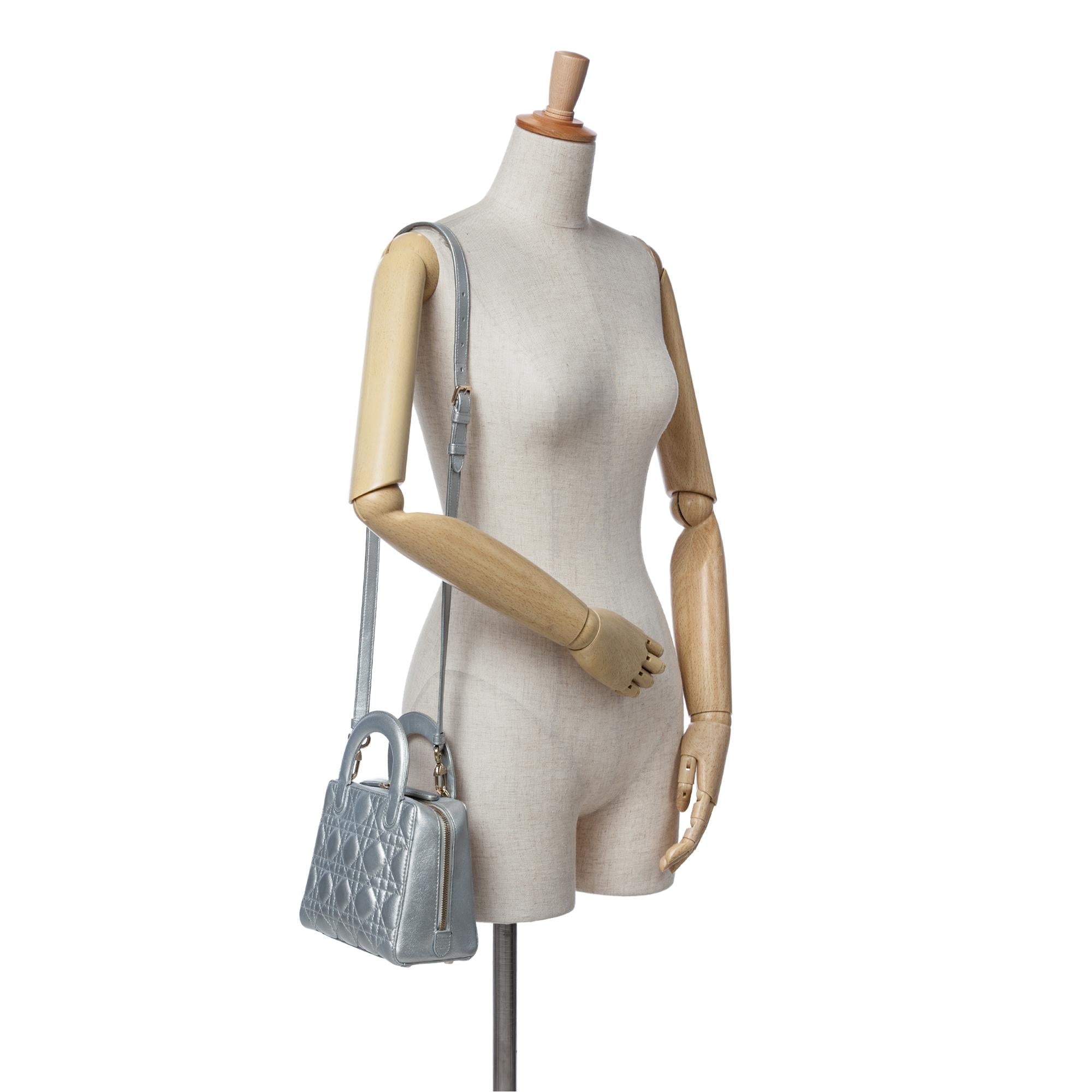Dior Metallic Lambskin Cannage Lily Tote