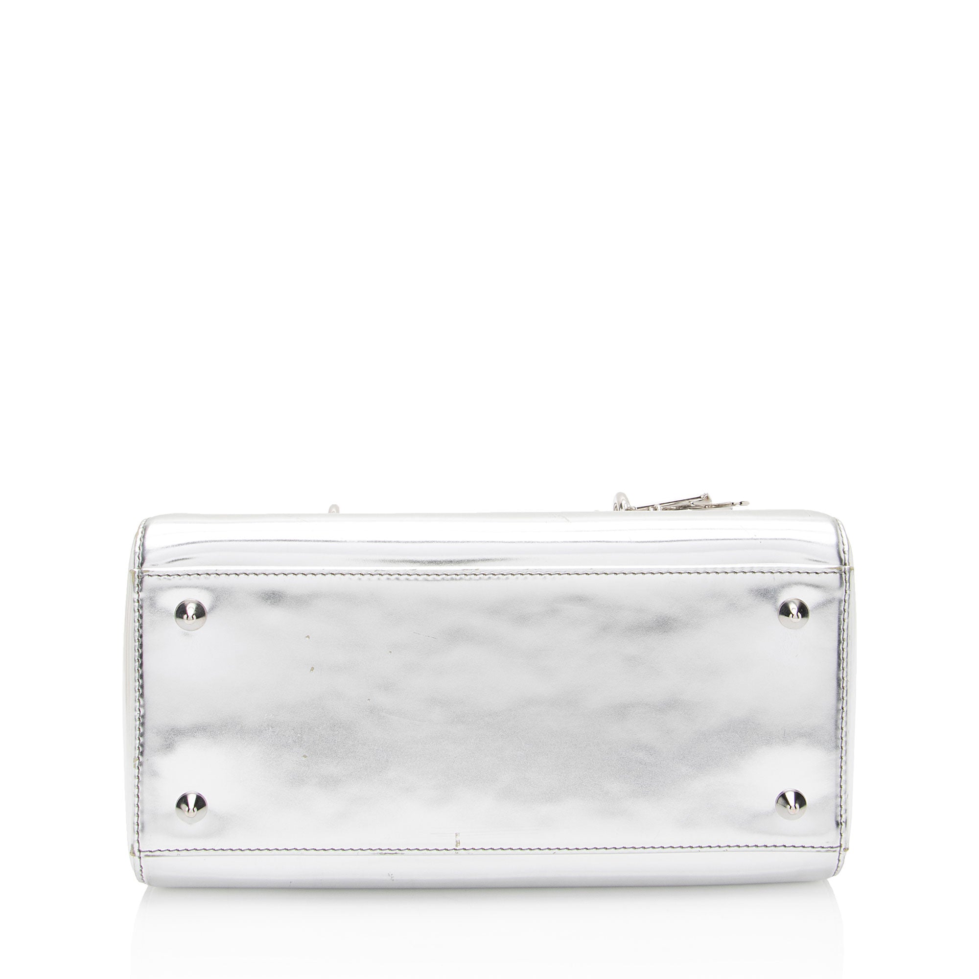 Dior Metallic 1:1 Rep Leather Lady Dior Medium Tote