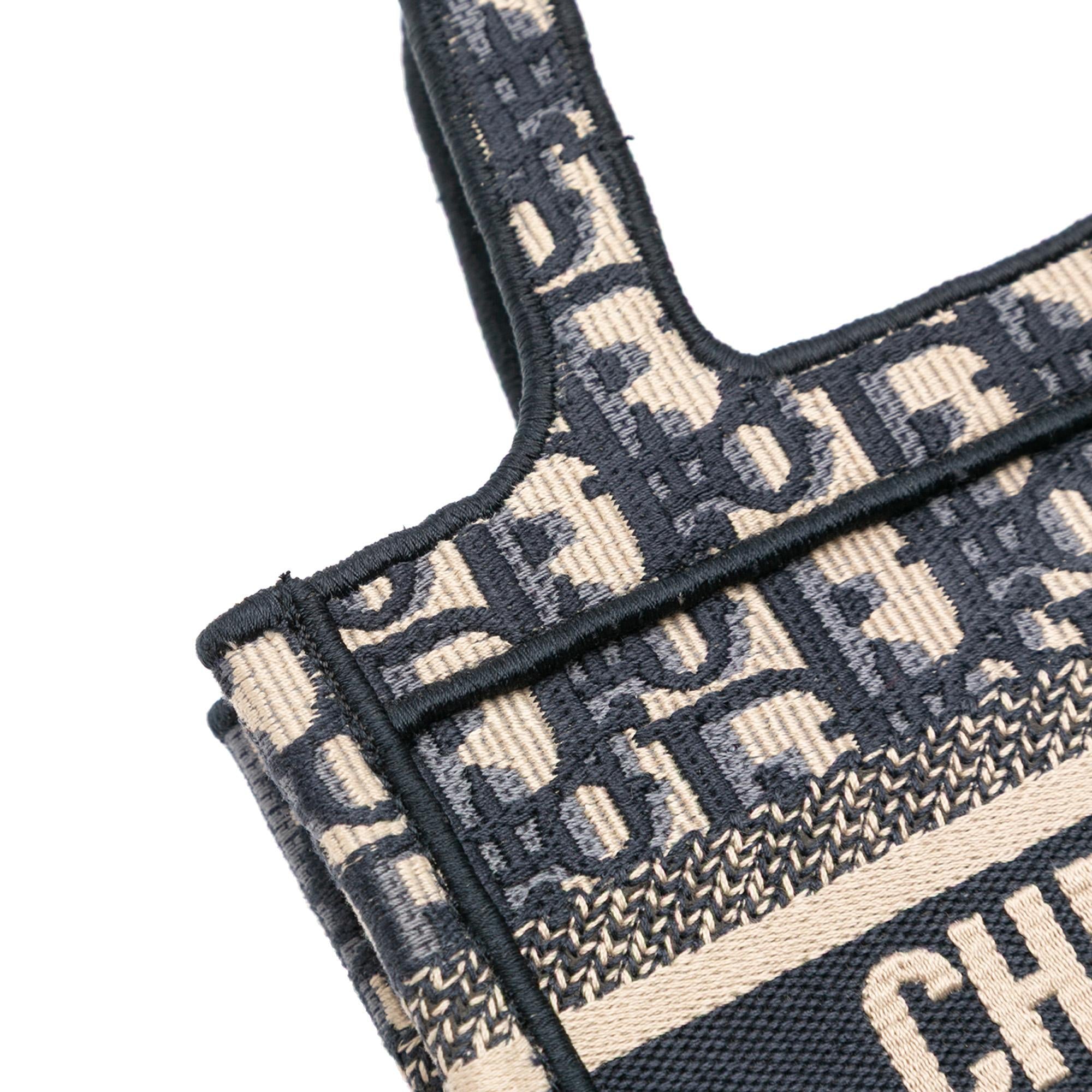 Dior Mini Oblique Canvas Book Tote