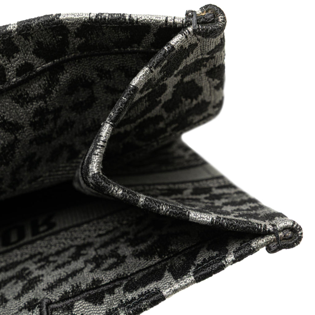 Dior Mizza Large Embroidered Canvas Leopard Book Tote