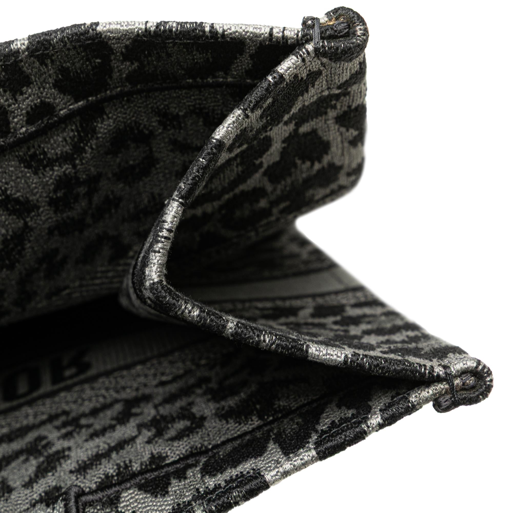 Dior Mizza Large Embroidered Canvas Leopard Book Tote