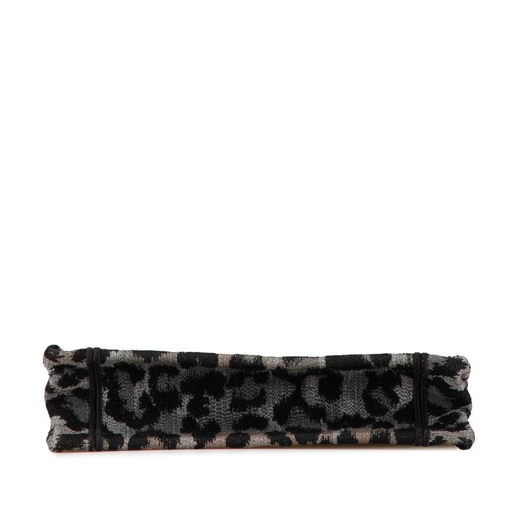 Dior Mizza Mini Embroidered Canvas Leopard Book Tote