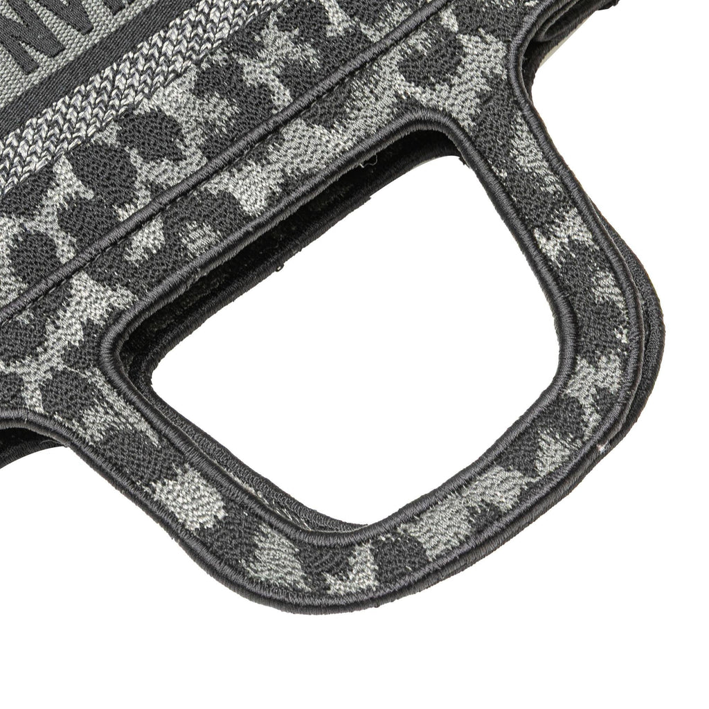 Dior Mizza Mini Embroidered Canvas Leopard Book Tote