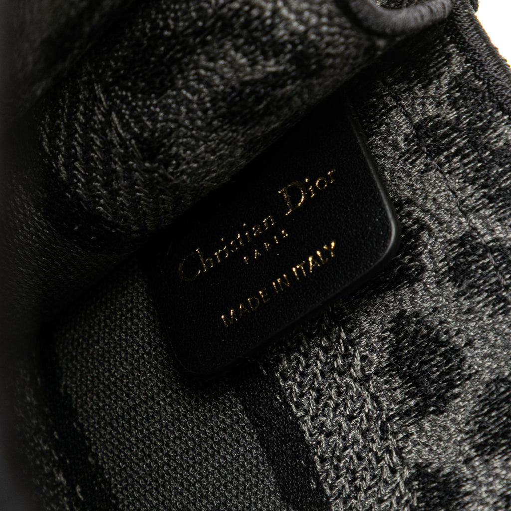Dior Mizza Mini Embroidered Canvas Leopard Book Tote