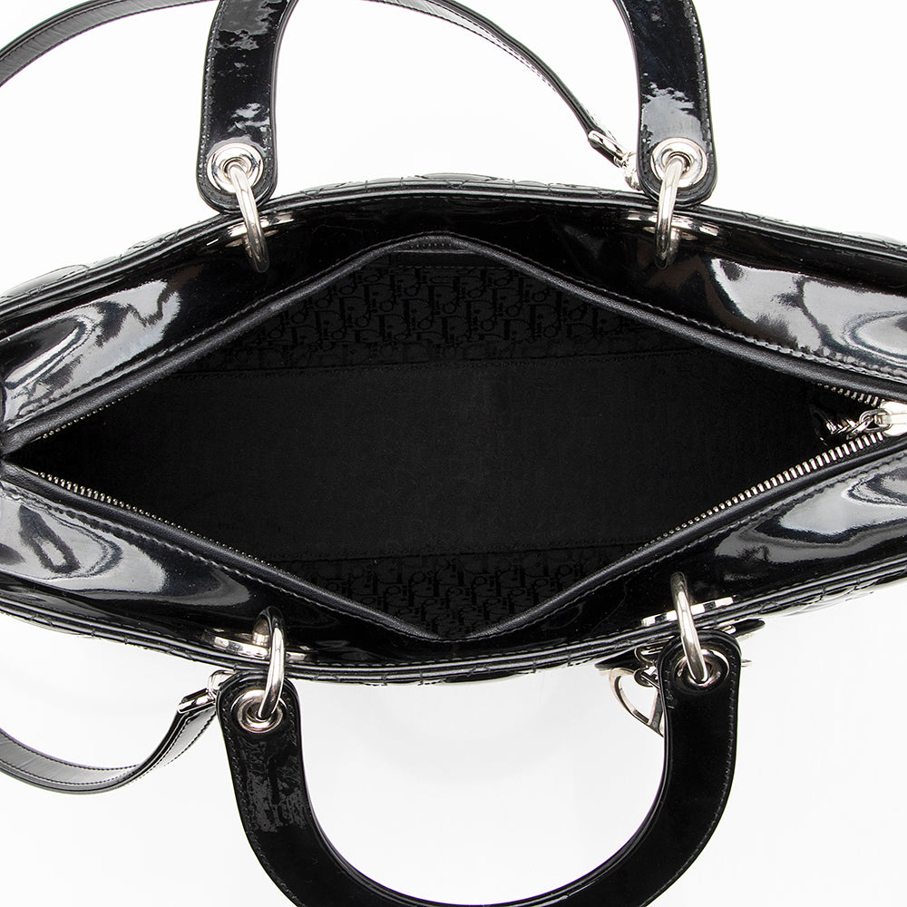 Dior 1:1 Rep Leather Lady Dior Large Tote (SHF-17675)