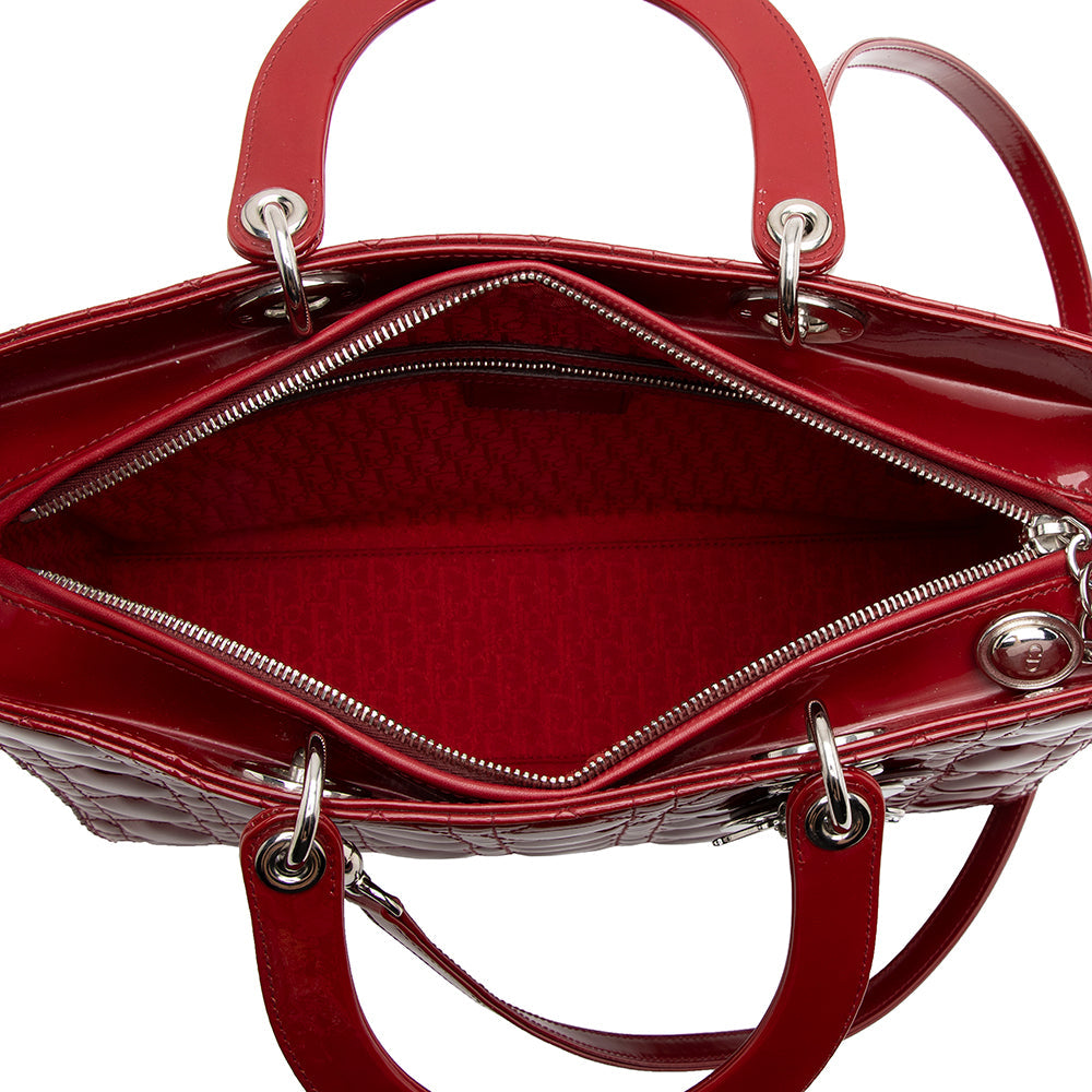 Dior 1:1 Rep Leather Lady Dior Large Tote (SHF-17791)