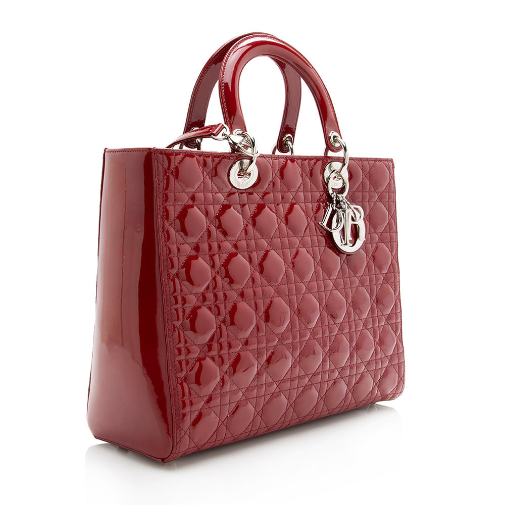Dior 1:1 Rep Leather Lady Dior Large Tote (SHF-17791)