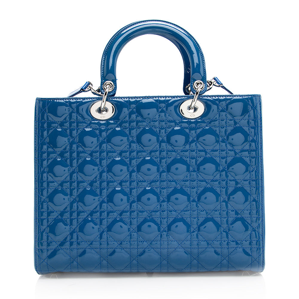 Dior 1:1 Rep Leather Lady Dior Large Tote (SHF-19135)