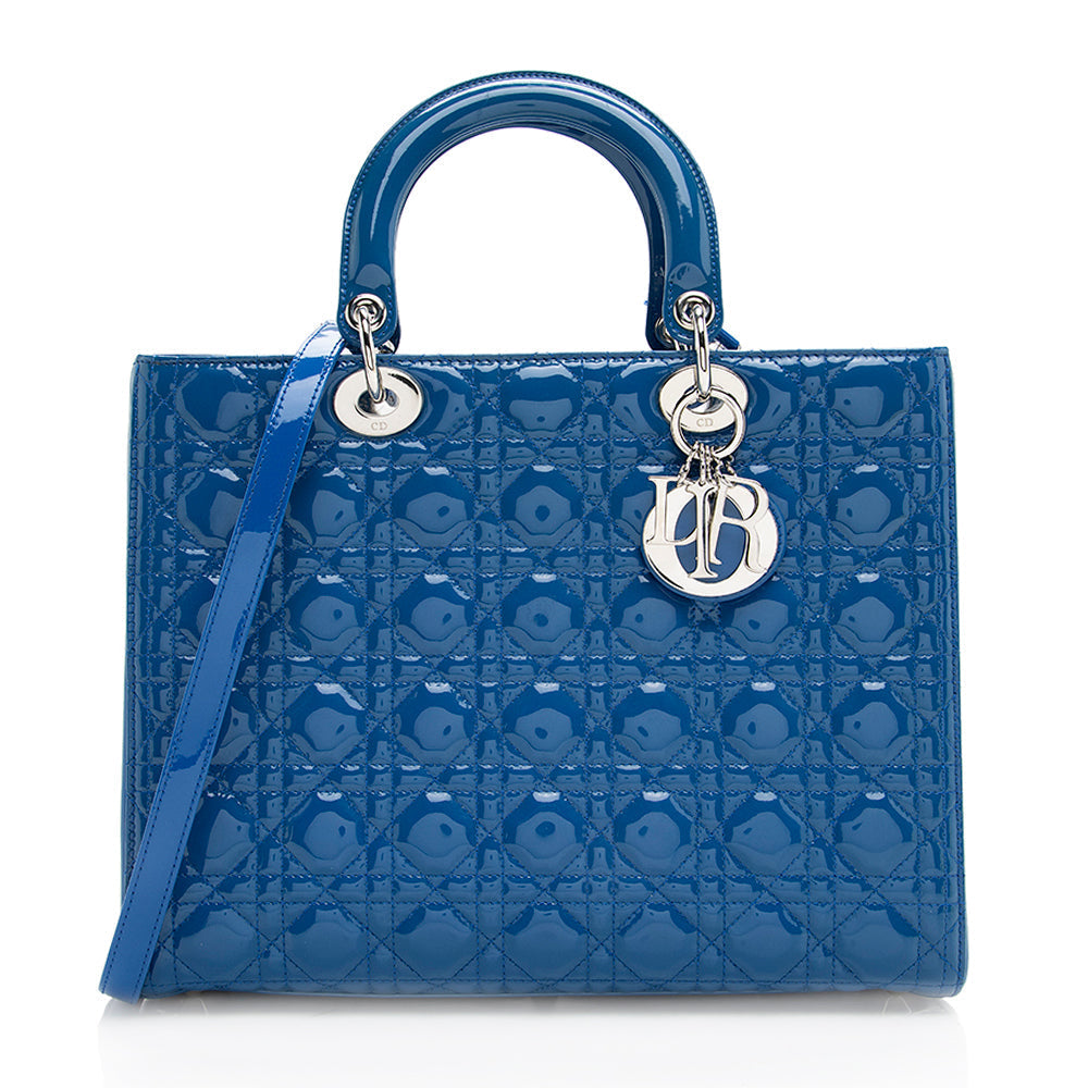 Dior 1:1 Rep Leather Lady Dior Large Tote (SHF-19135)