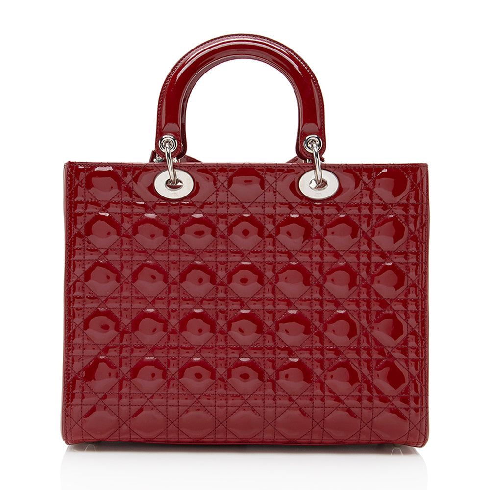 Dior 1:1 Rep Leather Lady Dior Large Tote (SHF-19305)