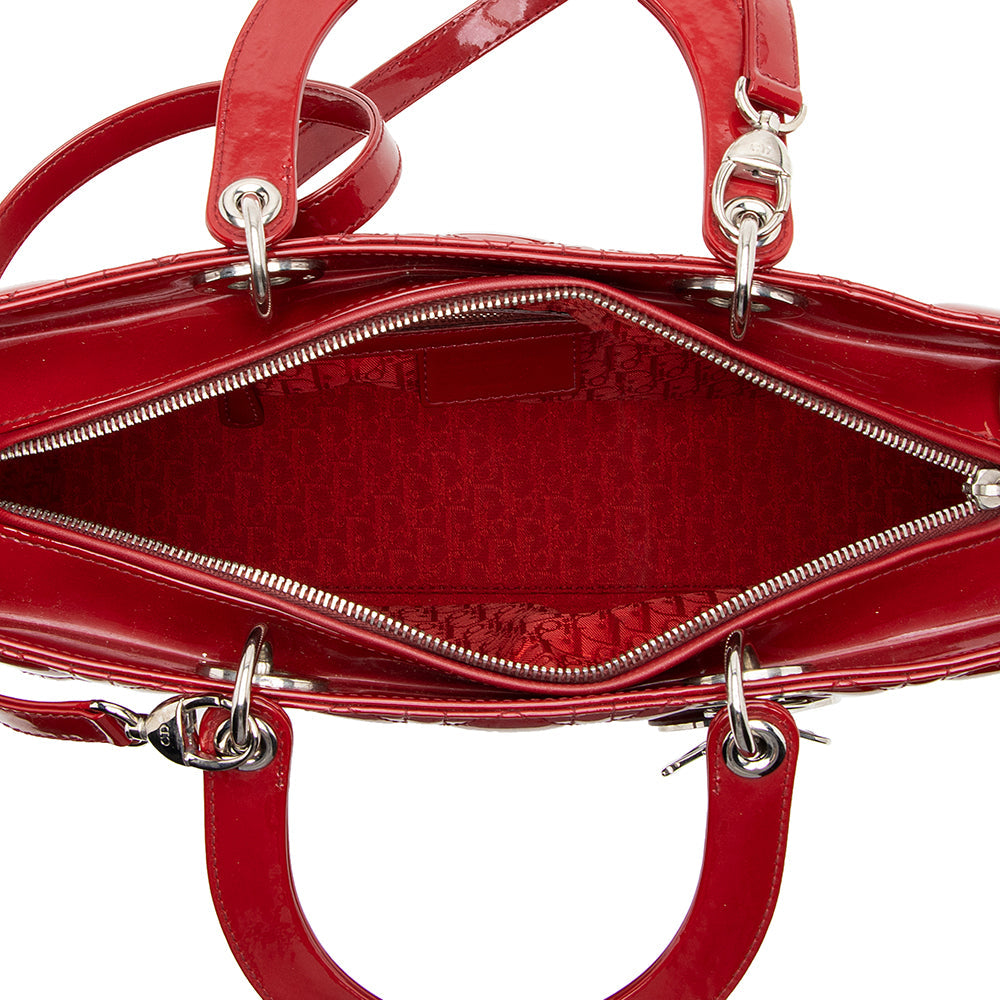 Dior 1:1 Rep Leather Lady Dior Large Tote (SHF-19305)