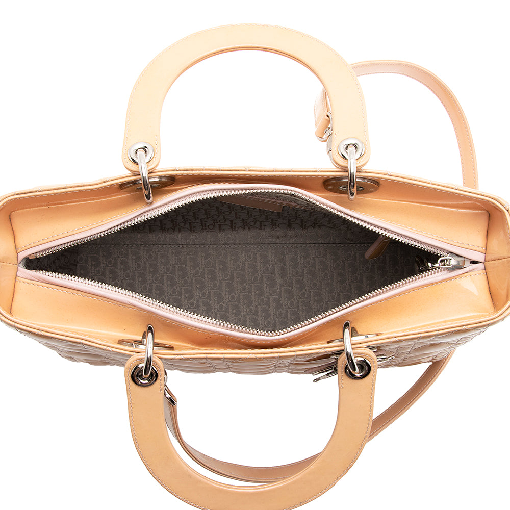 Dior 1:1 Rep Leather Lady Dior Large Tote (SHF-21157)