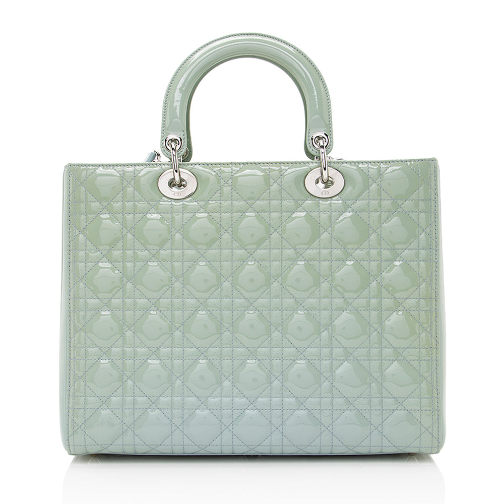Dior 1:1 Rep Leather Lady Dior Large Tote (SHF-22040)
