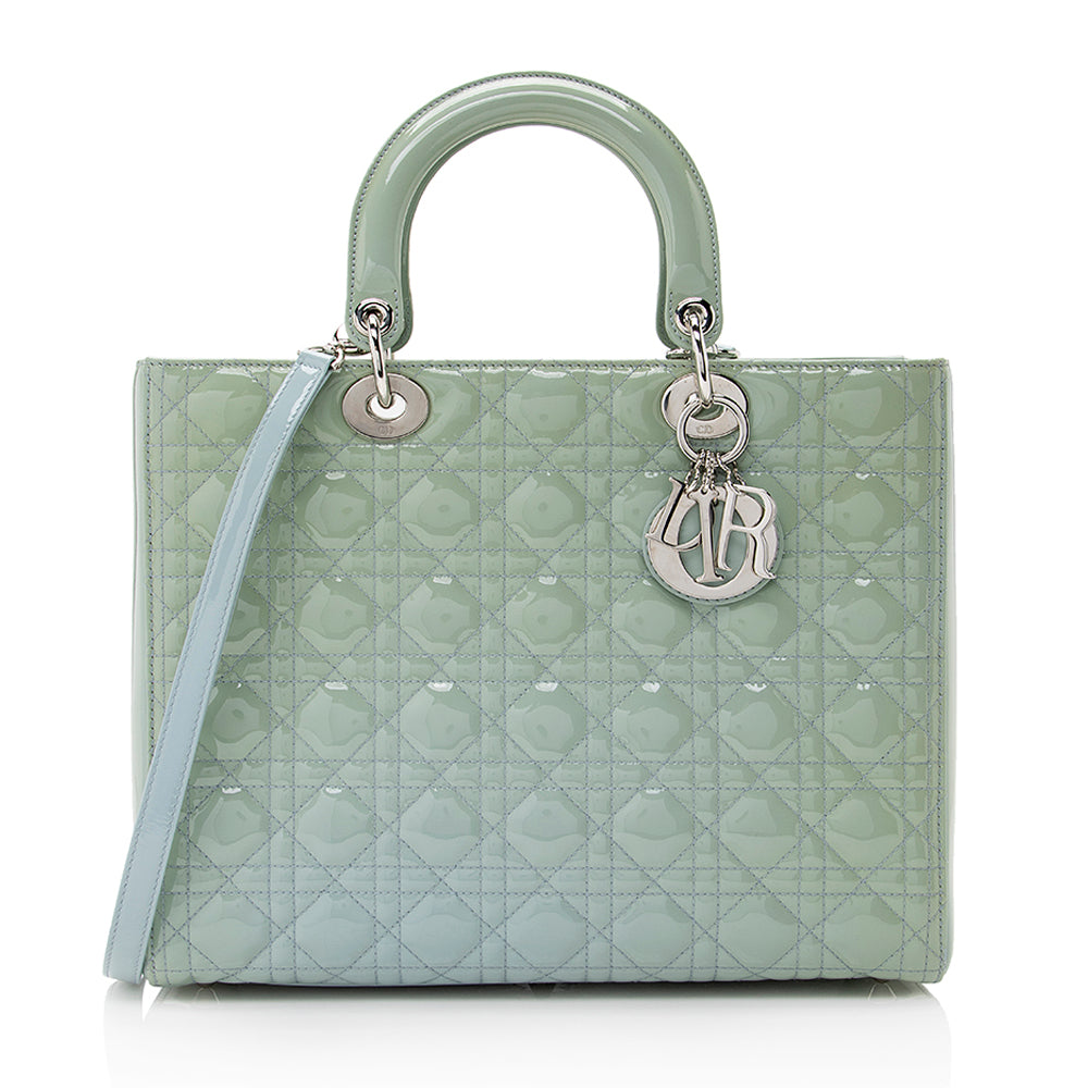 Dior 1:1 Rep Leather Lady Dior Large Tote (SHF-22040)