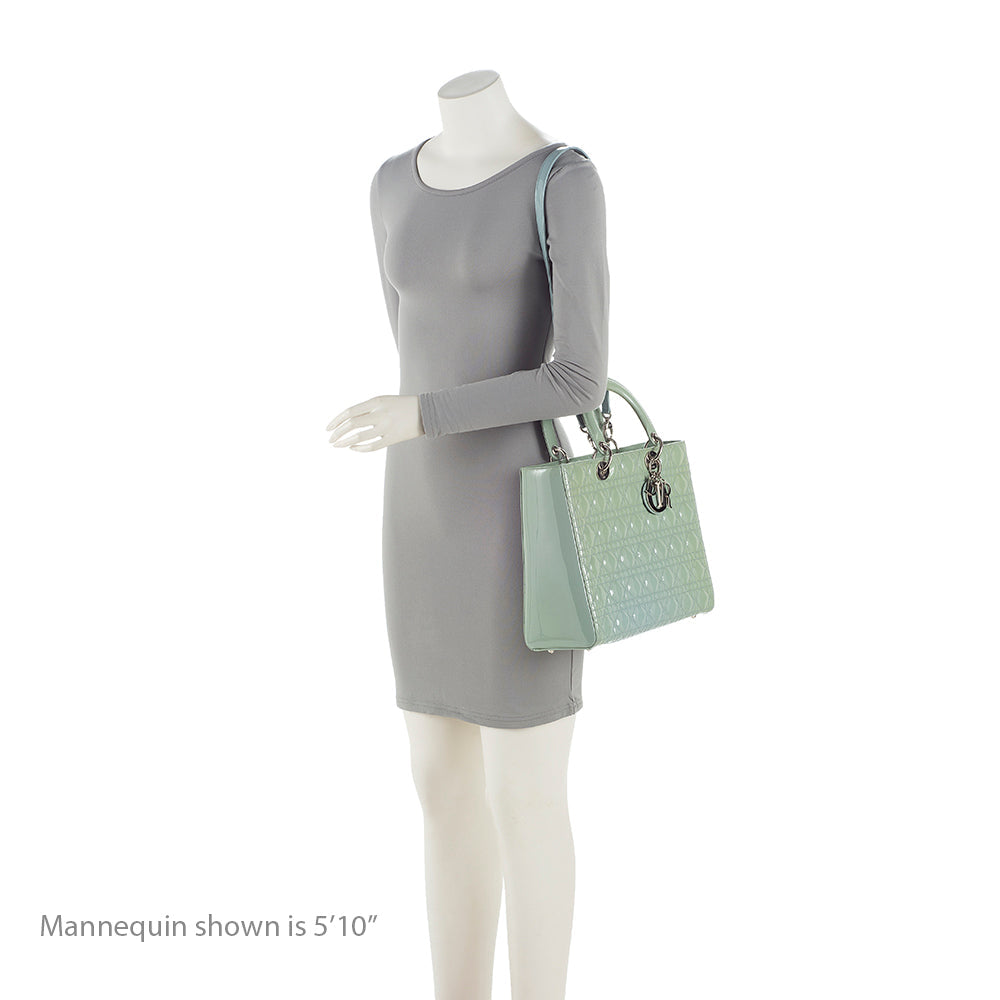 Dior 1:1 Rep Leather Lady Dior Large Tote (SHF-22040)