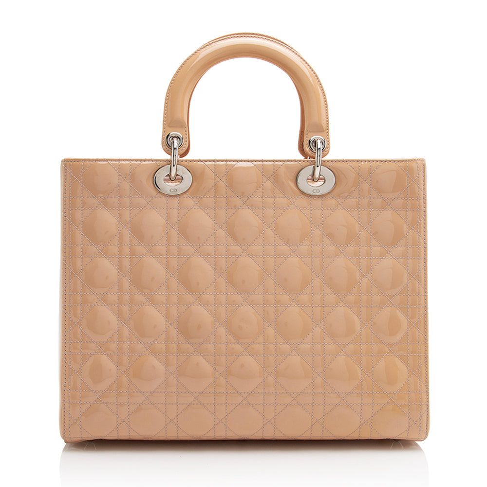 Dior 1:1 Rep Leather Lady Dior Large Tote (SHF-22103)