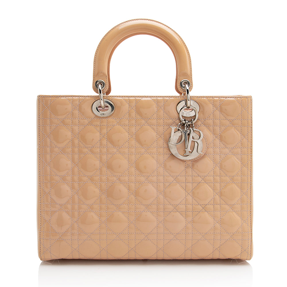 Dior 1:1 Rep Leather Lady Dior Large Tote (SHF-22103)