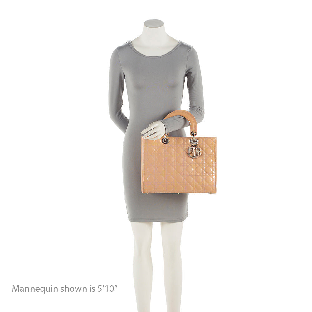 Dior 1:1 Rep Leather Lady Dior Large Tote (SHF-22103)