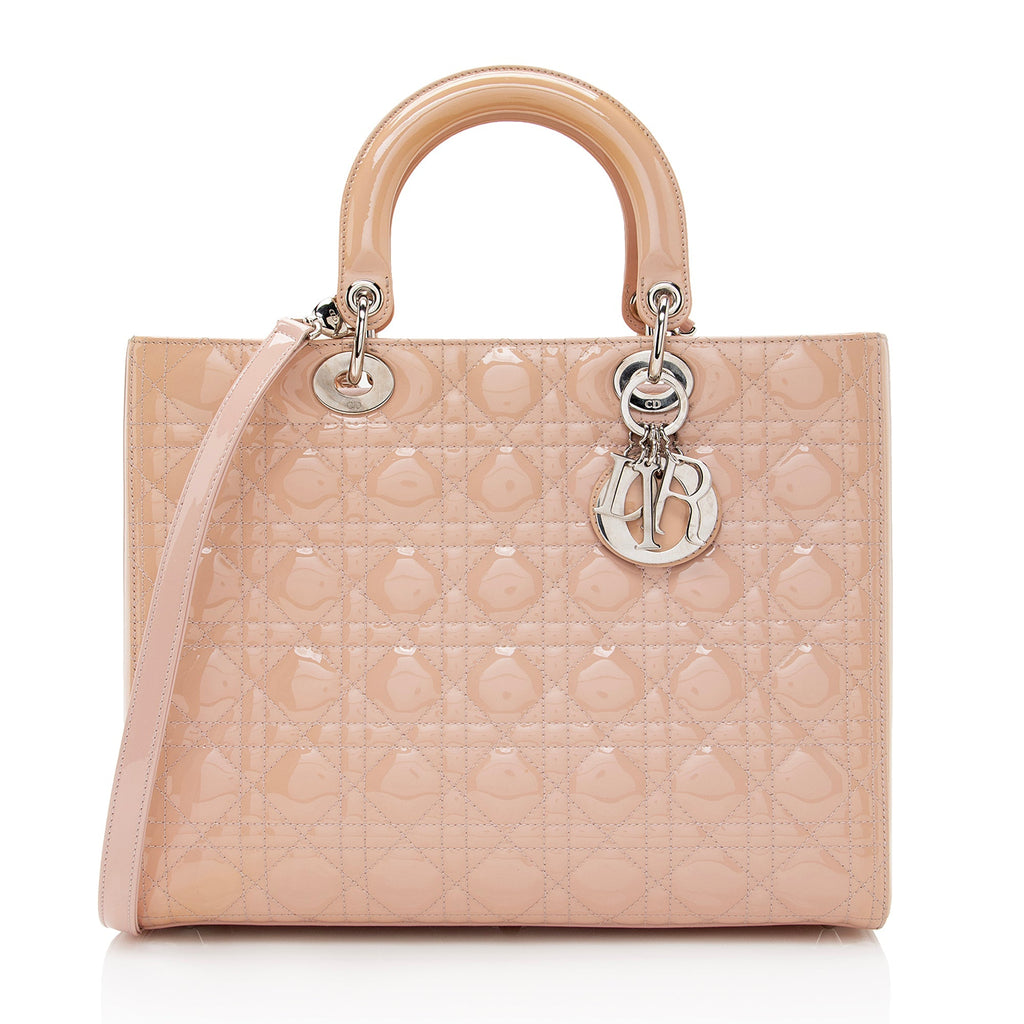 Dior 1:1 Rep Leather Lady Dior Large Tote (SHF-22412)