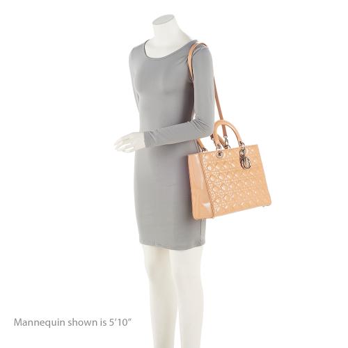 Dior 1:1 Rep Leather Lady Dior Large Tote (SHF-22412)