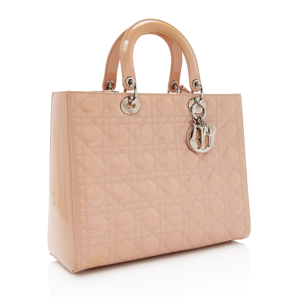 Dior 1:1 Rep Leather Lady Dior Large Tote (SHF-22412)