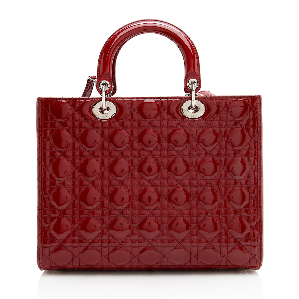 Dior 1:1 Rep Leather Lady Dior Large Tote (SHF-22848)