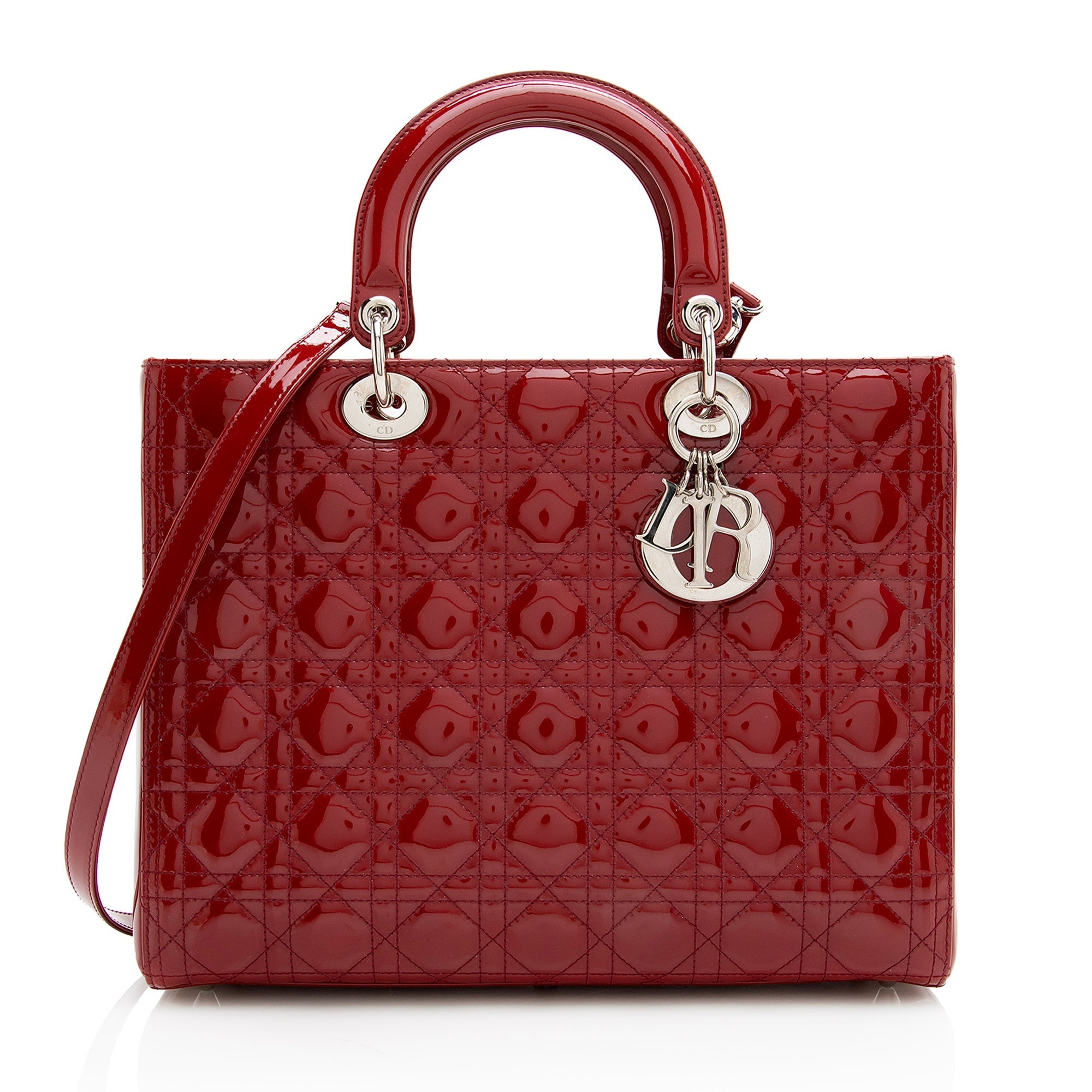Dior 1:1 Rep Leather Lady Dior Large Tote (SHF-22848)