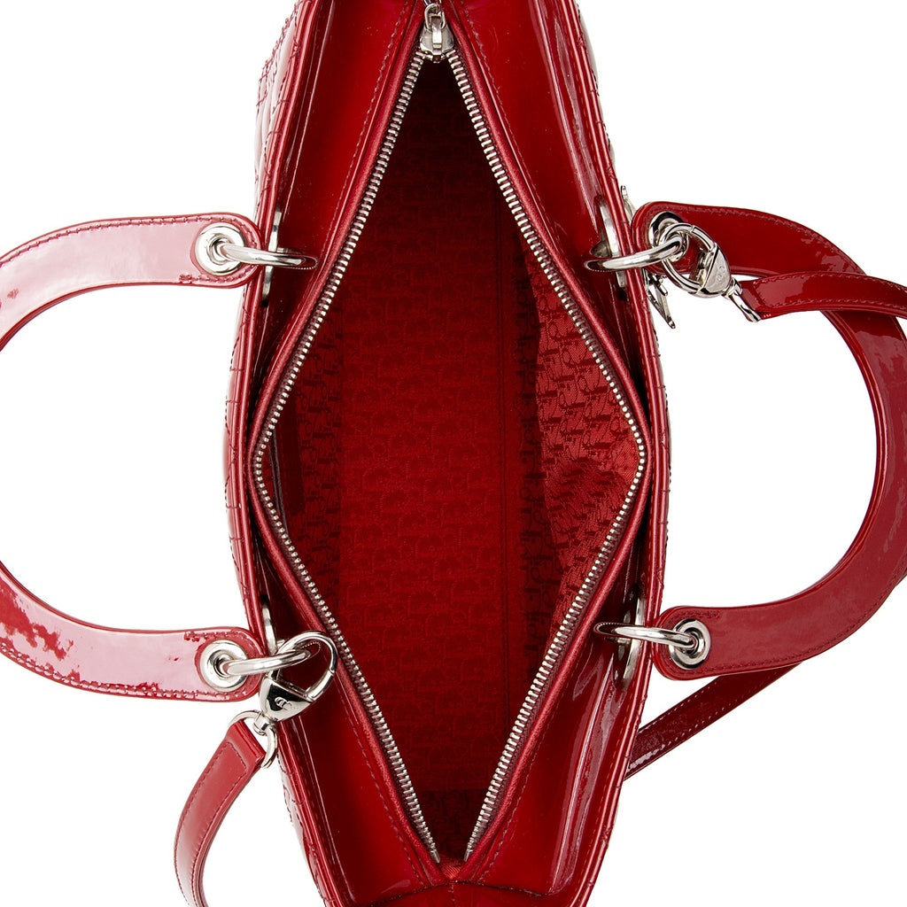 Dior 1:1 Rep Leather Lady Dior Large Tote (SHF-22848)