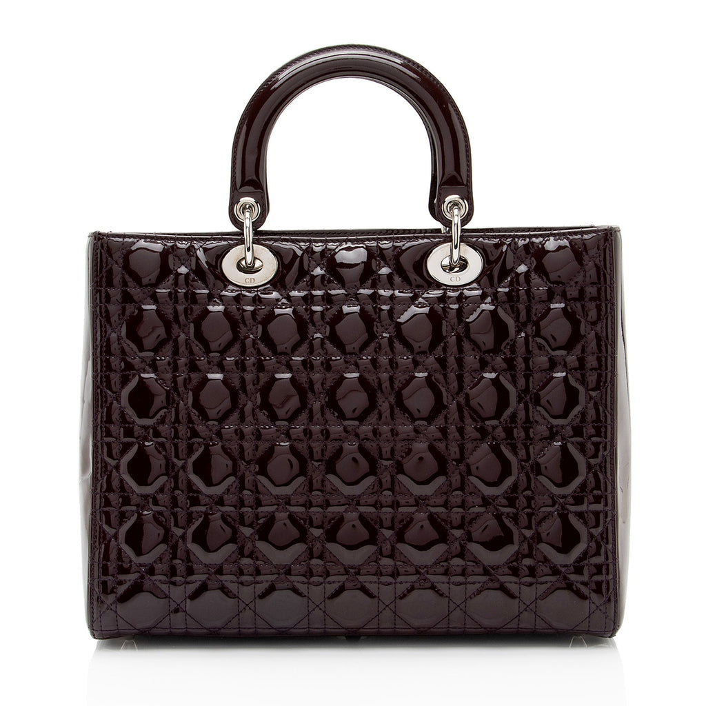 Dior 1:1 Rep Leather Lady Dior Large Tote (SHF-5trAE8)