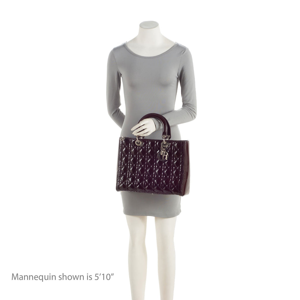 Dior 1:1 Rep Leather Lady Dior Large Tote (SHF-5trAE8)