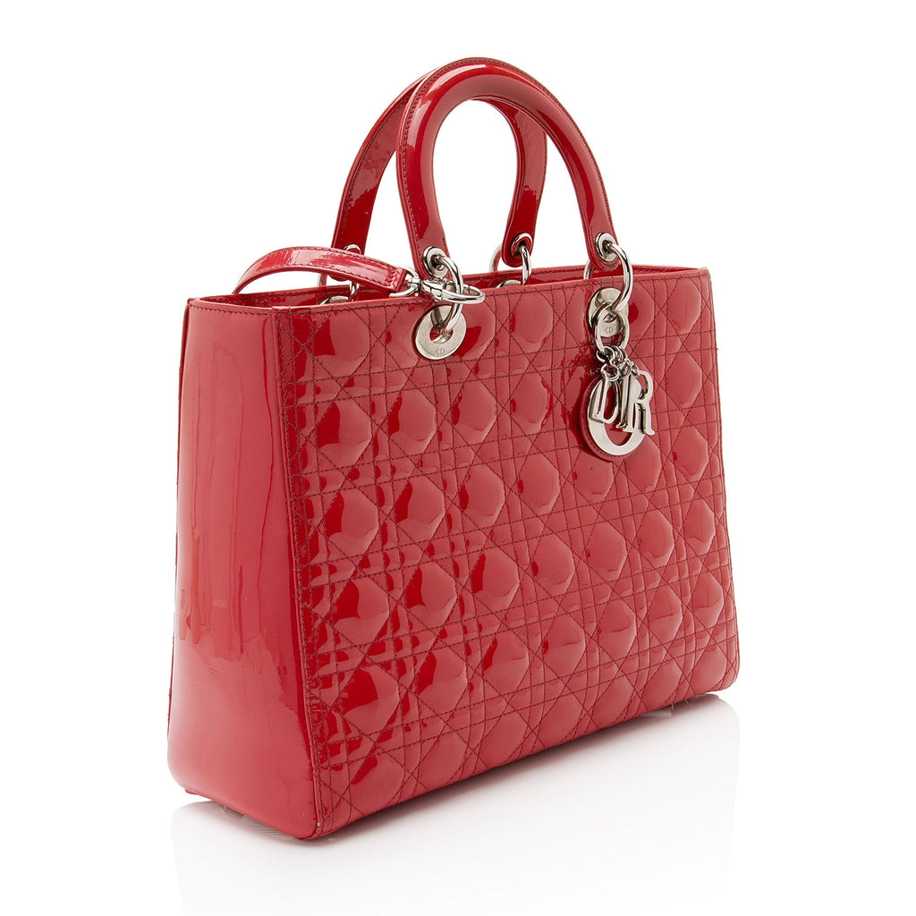 Dior 1:1 Rep Leather Lady Dior Large Tote (SHF-Fvh4jH)