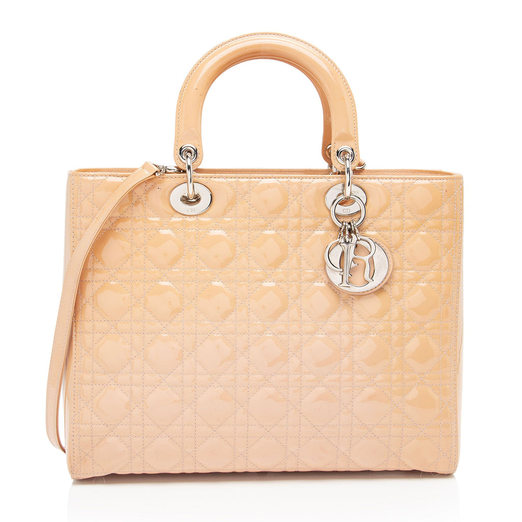 Dior 1:1 Rep Leather Lady Dior Large Tote (SHF-2qzbI4)