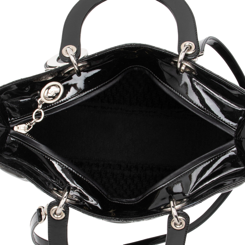 Dior 1:1 Rep Leather Lady Dior Large Tote (SHF-DomNwp)