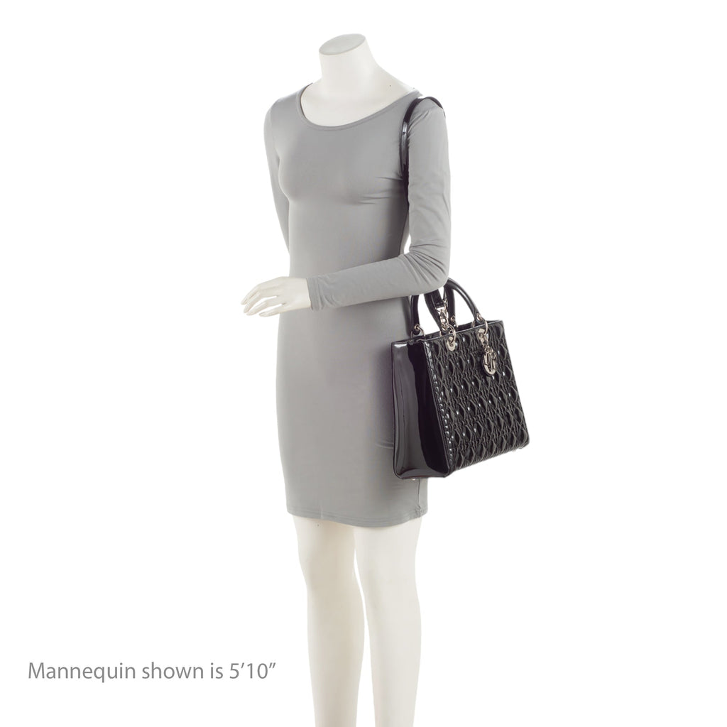Dior 1:1 Rep Leather Lady Dior Large Tote (SHF-DomNwp)