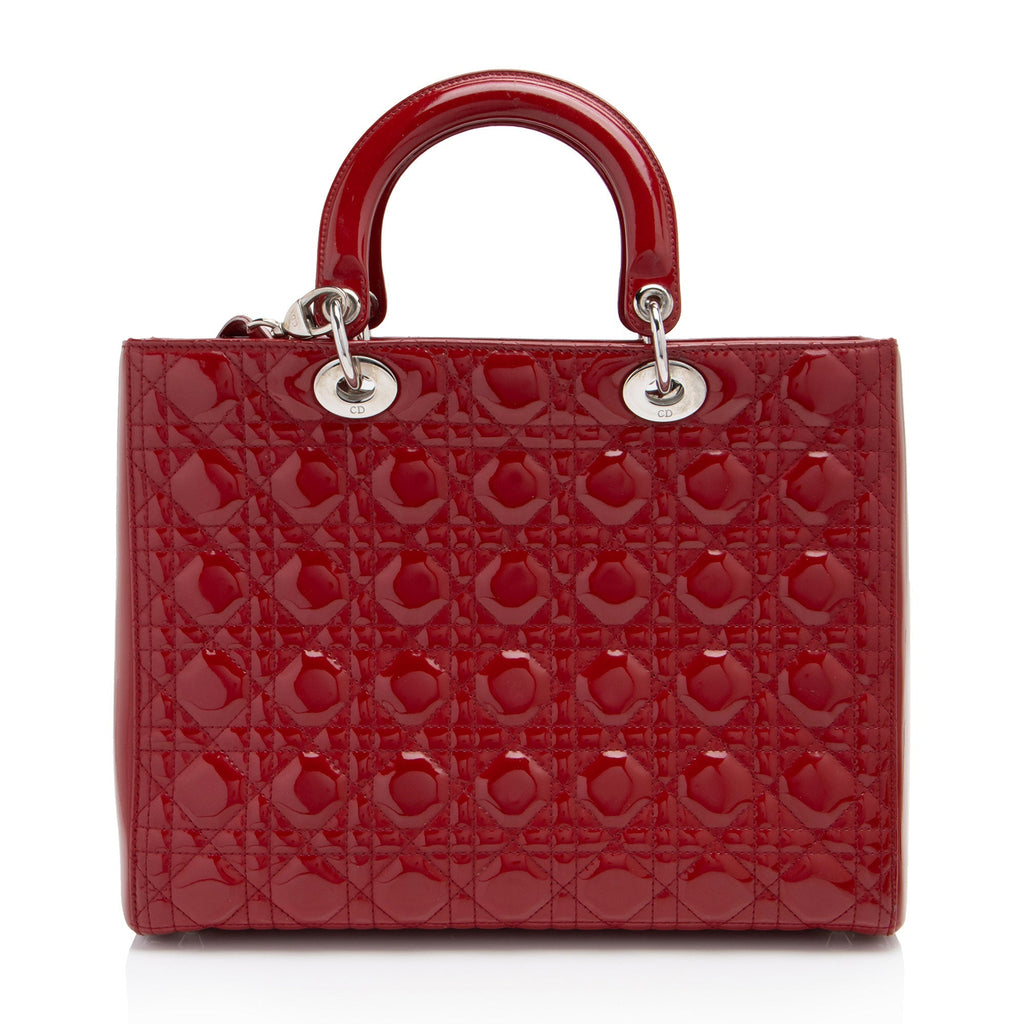 Dior Cannage 1:1 Rep Leather Lady Dior Large Tote