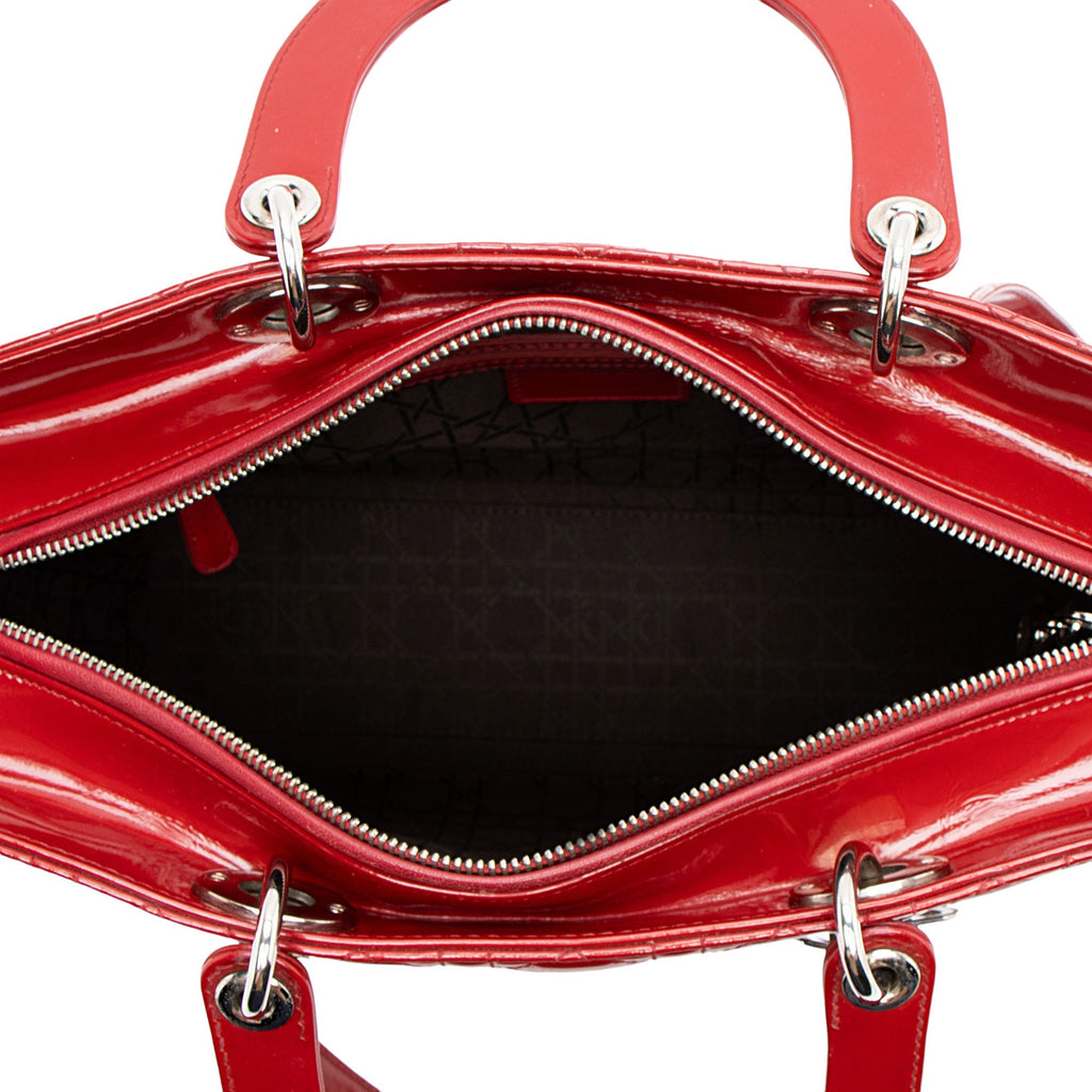 Dior Cannage 1:1 Rep Leather Lady Dior Large Tote