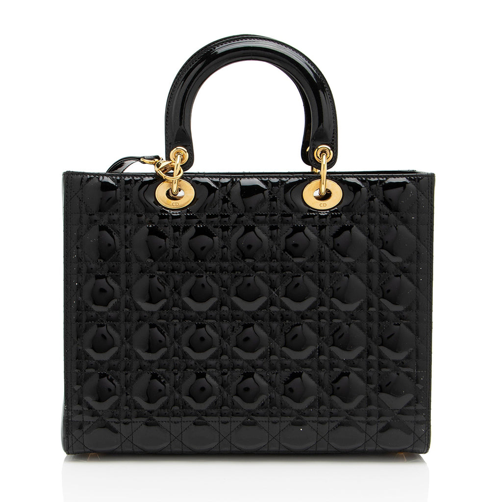Dior 1:1 Rep Leather Lady Dior Large Tote (SHF-GVZhUv)
