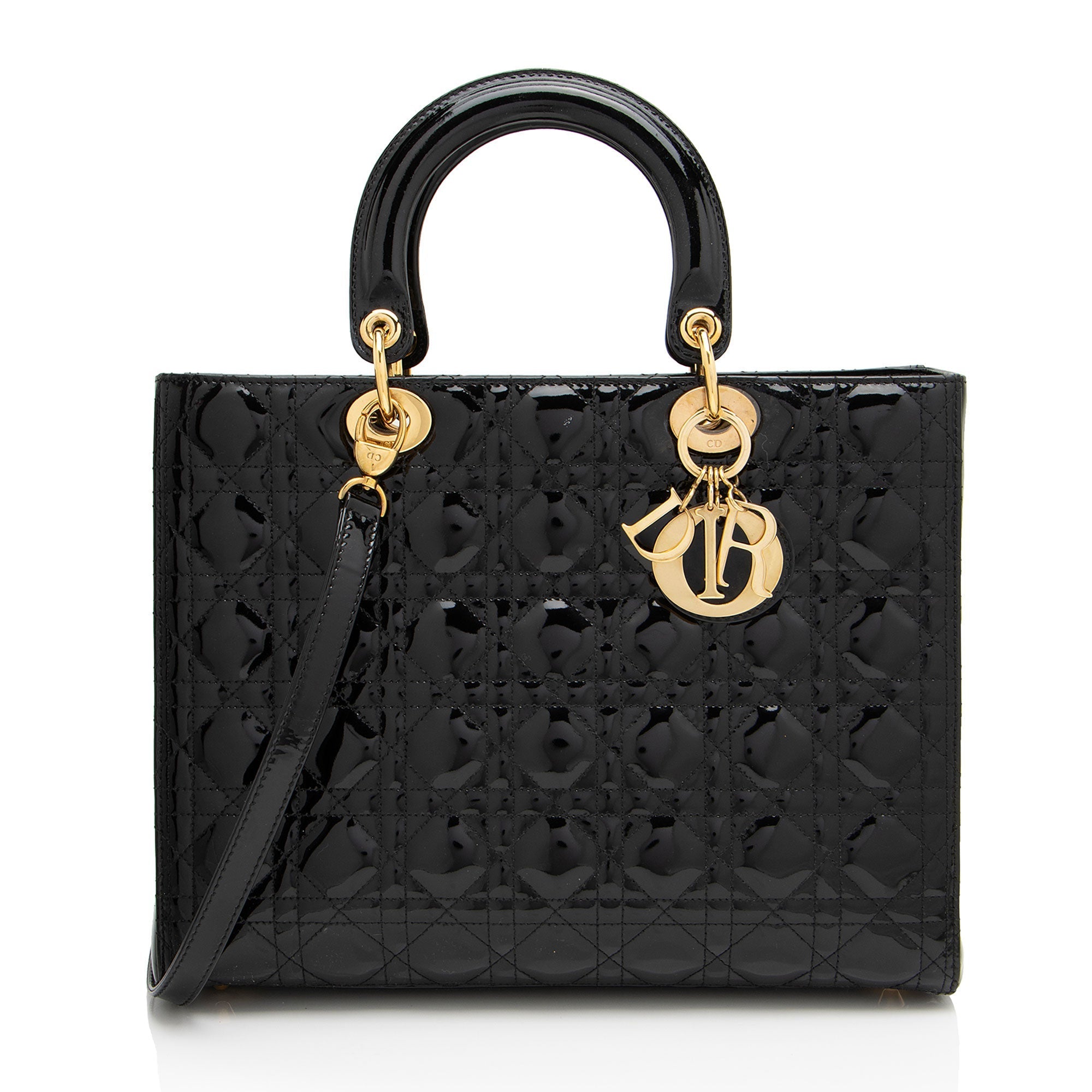 Dior 1:1 Rep Leather Lady Dior Large Tote (SHF-GVZhUv)