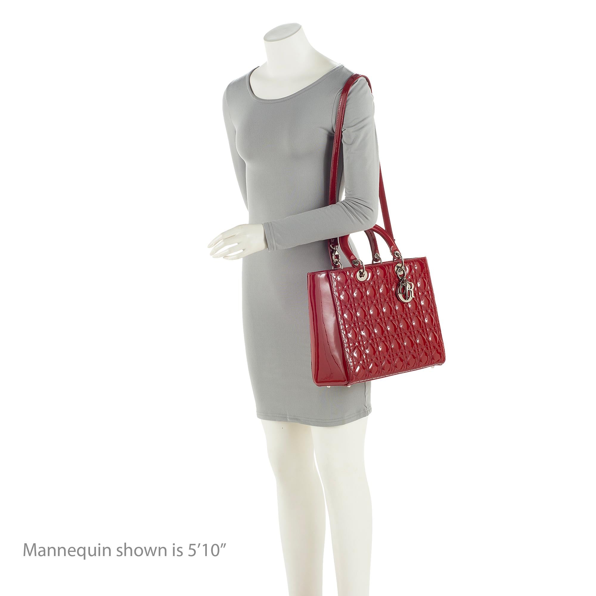 Dior 1:1 Rep Leather Lady Dior Large Tote (SHF-Fee2T5)