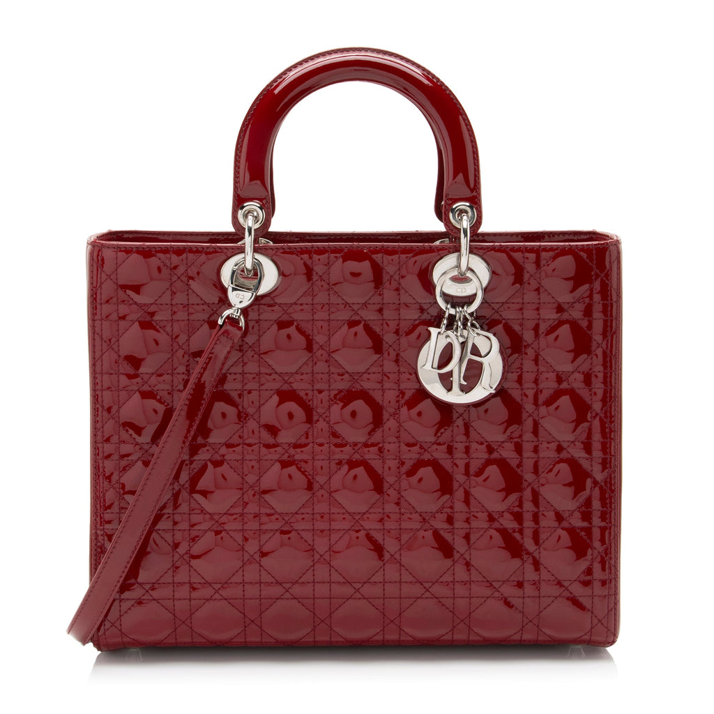 Dior 1:1 Rep Leather Lady Dior Large Tote (SHF-91E8TQ)