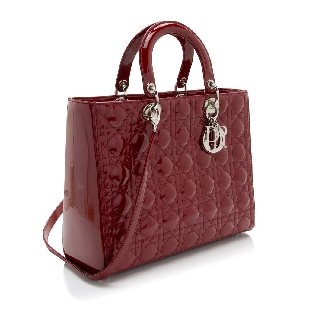 Dior 1:1 Rep Leather Lady Dior Large Tote (SHF-91E8TQ)