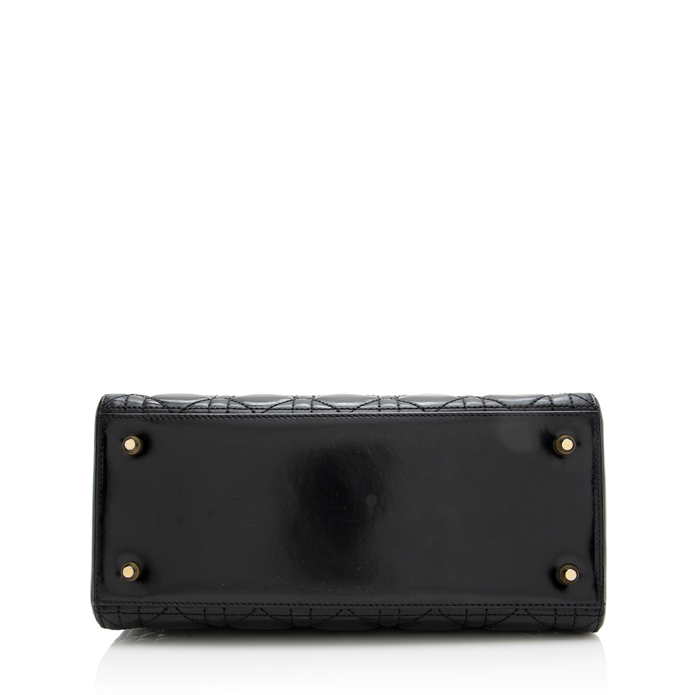 Dior 1:1 Rep Leather Lady Dior Medium Tote (SHF-20993)