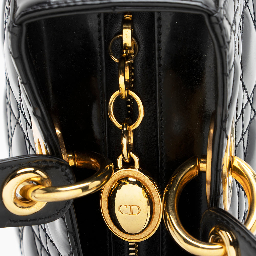 Dior 1:1 Rep Leather Lady Dior Medium Tote (SHF-20993)